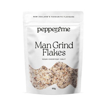 Man Grind Salt Flakes