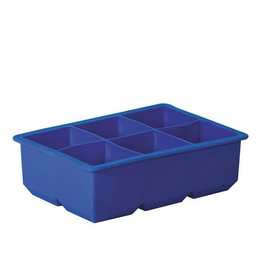 Silicone 6 Cup King Ice Tray Blue