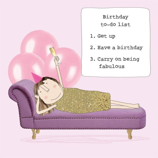 Card - Birthday To Do List