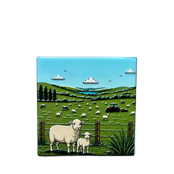 Ceramic Coaster Farm Life