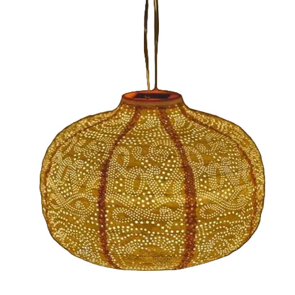 Solar Lantern Yellow Pumpkin