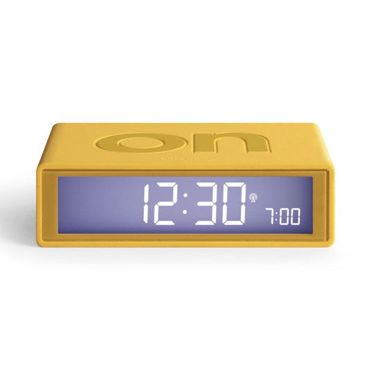 Flip Rubber Alarm Clock Yellow
