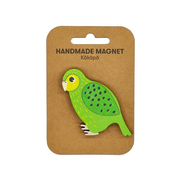 Wooden Magnet Kakapo