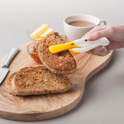 Silicone Duck Toast Tongs White