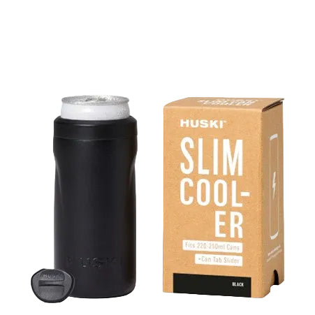 Huski Slim Can Cooler Black