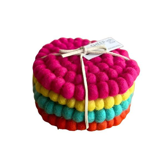 Felt Ball Coasters Candy