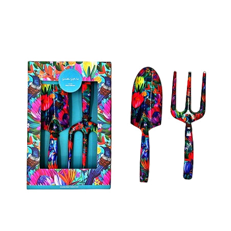 Garden Trowel & Fork Set Flowers & Tui