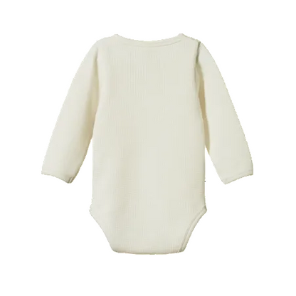 Henley Bodysuit Waffle Natural