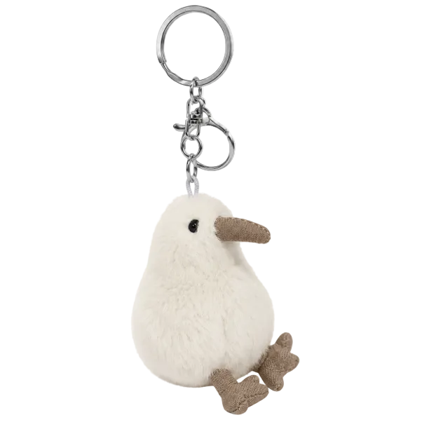 Koko the Kiwi Bag Charm White