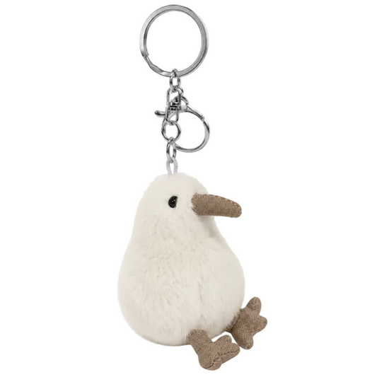 Koko the Kiwi Bag Charm White