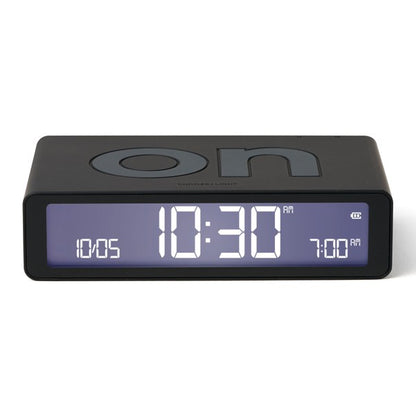 Flip Rubber Alarm Clock Black