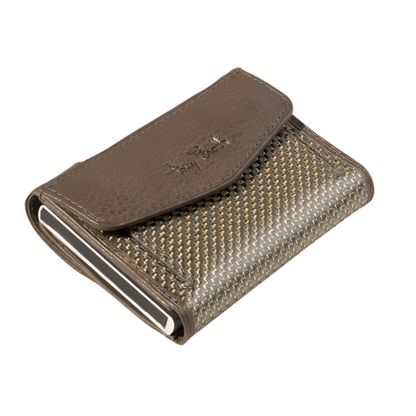 Furbo Card Holder w' Coin Pocket Taupe