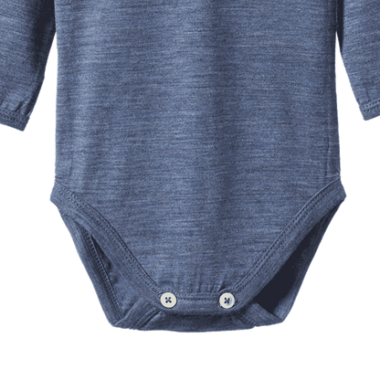 Merino Long Sleeve Bodysuit Indigo Marl