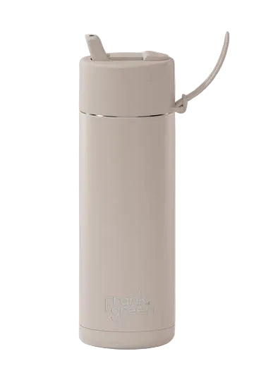Ceramic Bottle w Flip Straw Lid 595ml Moon Dust
