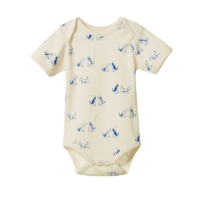 Short Sleeve Bodysuit Dog Walk