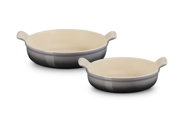 Heritage Round Dish Set2 Flint