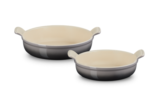 Heritage Round Dish Set2 Flint