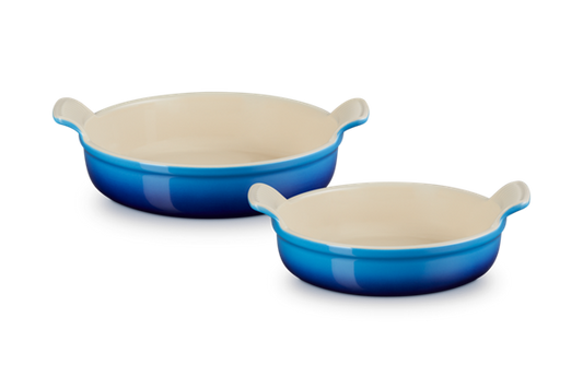 Heritage Round Dish Set2 Azure Blue