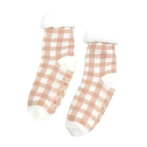 Lounge Socks Clay Gingham