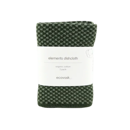 Elements Dish Cloths 3pk Fern