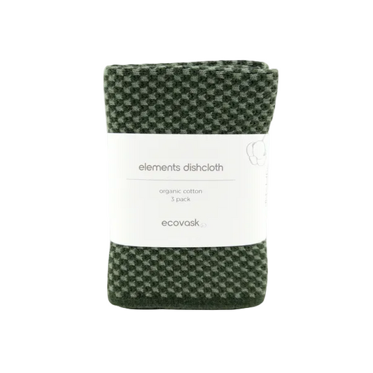 Elements Dish Cloths 3pk Fern