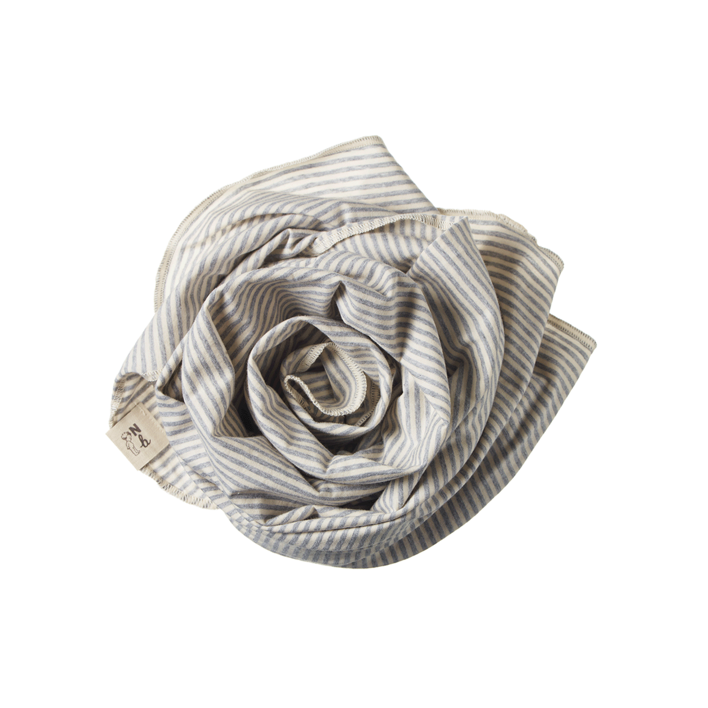 Cotton Wrap Grey Marl Stripe