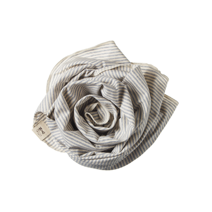 Cotton Wrap Grey Marl Stripe