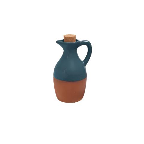 Sintra Glazed Terracotta Oil Drizzler Ink Blue