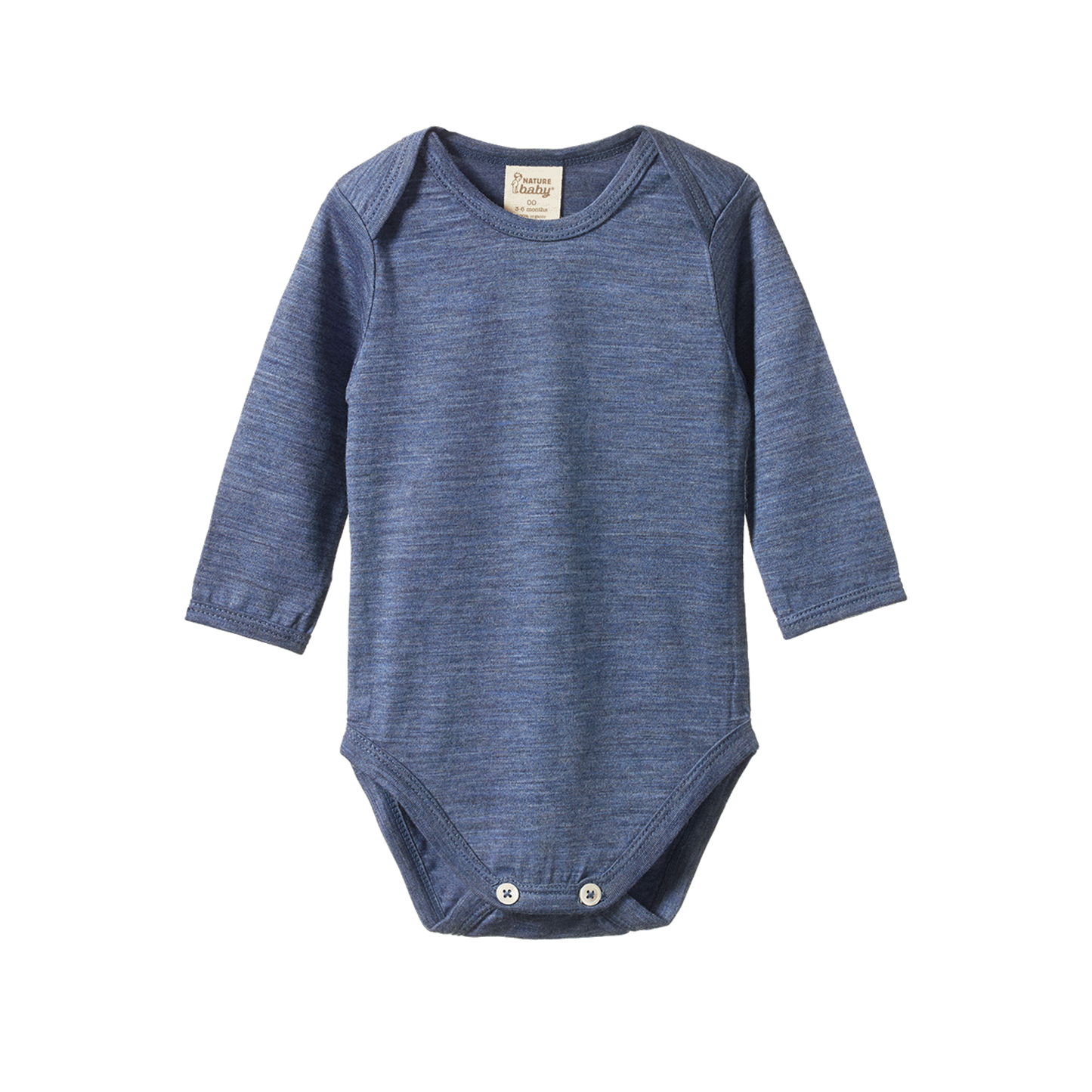 Merino Long Sleeve Bodysuit Indigo Marl