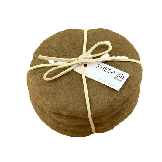 Sheeted Felt Coasters Olive