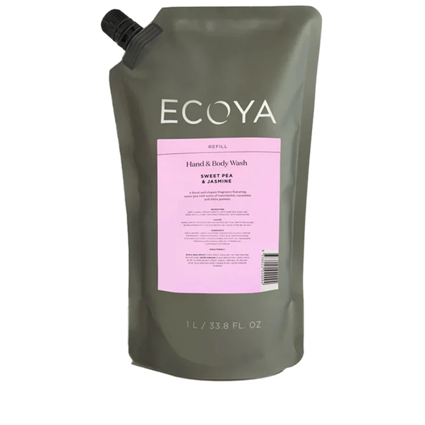 Ecoya Wash  Refill  1L Sweetpea