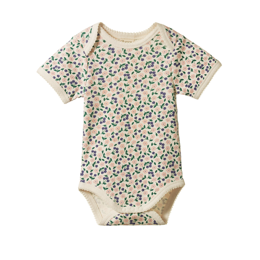 Cotton Short Sleeve Bodysuit Briarwood