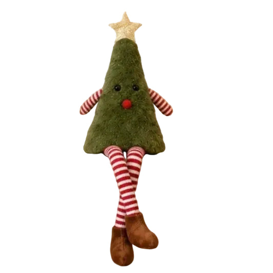 Sitting Xmas Tree Candy Cane Legs Med