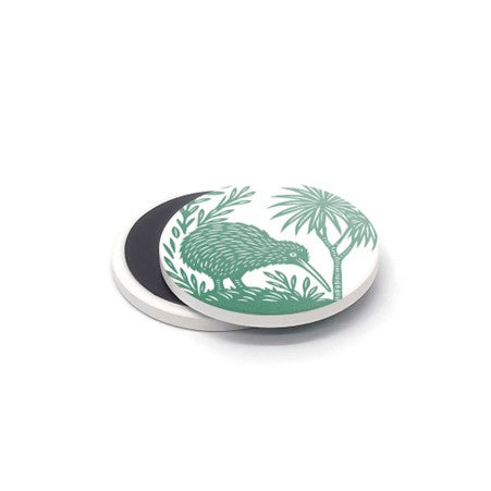 Magnet Woodcut Kiwi