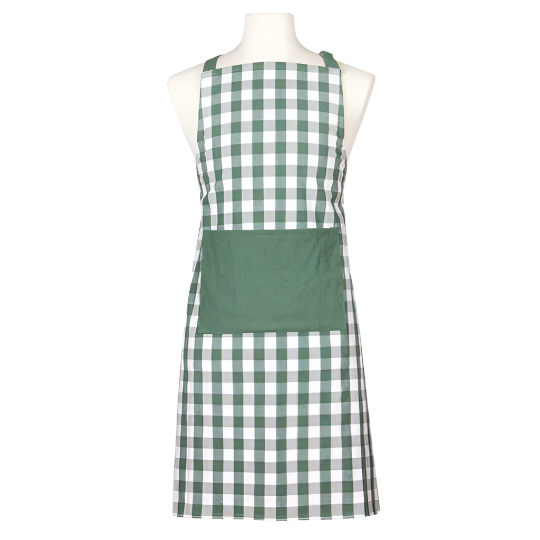 Eco Gingham Green Apron