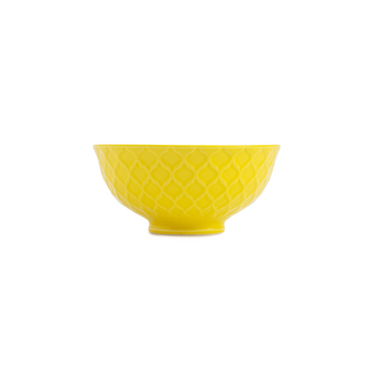 Nibble Bowl Yellow & Blue Geometric