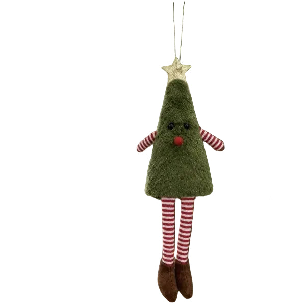 Hanging Xmas Tree Candy Cane Legs Large