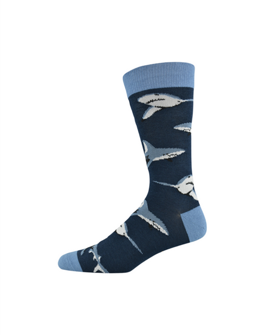 Men's Bamboo Sock - Jaws