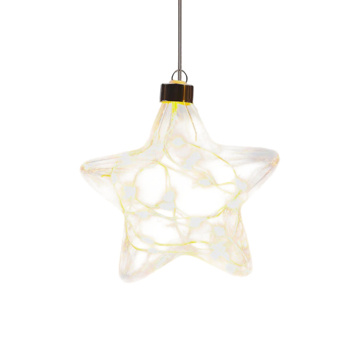 Hanging Glass Light Clear Star