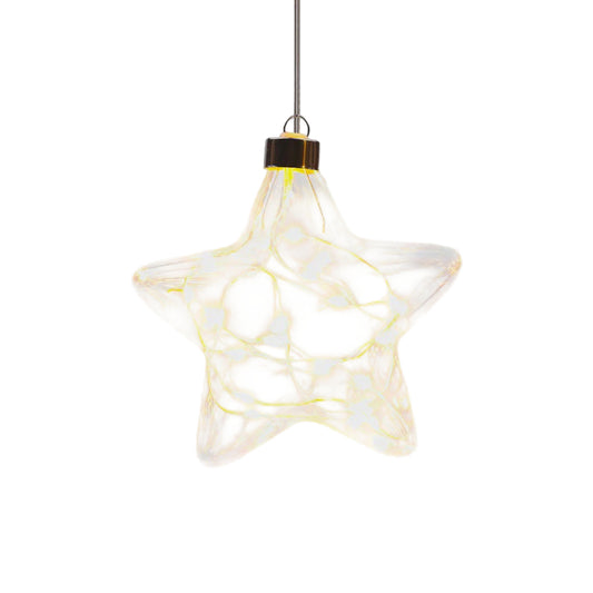 Hanging Glass Light Clear Star