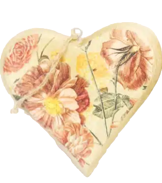 Wooden Heart Hangers Stems