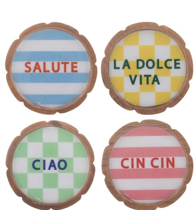Capri Cin Cin 4pk Coaster