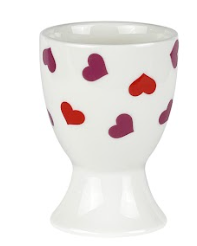 Egg Cup Red Hearts
