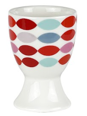 Egg Cup Red Ovals
