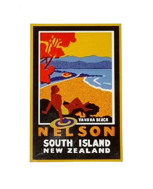 Post Stamp Magnet Tahuna Beach