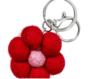 Keyrings Daisy Red/Pink