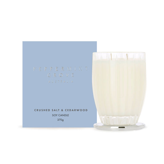 Soy Candle 370g - Crushed Salt & Cedarwood