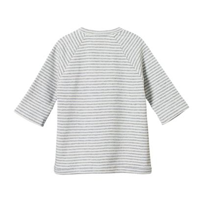 Kimono Jacket Grey Marl Stripe