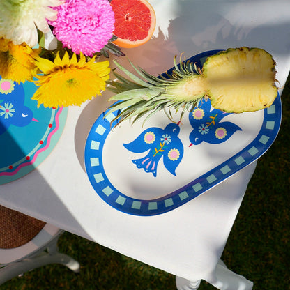 Ceramic Serving Platter Fiesta Bird