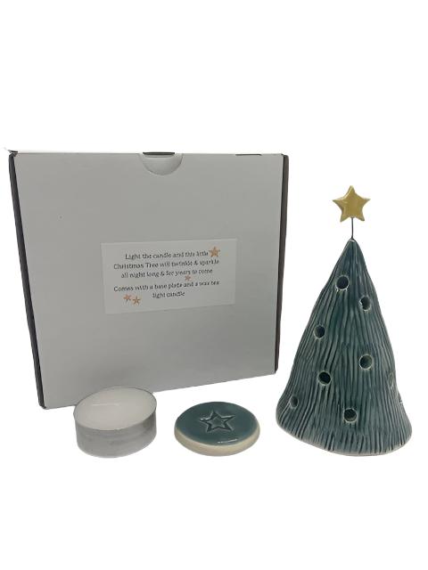 Tealight Xmas Tree Green